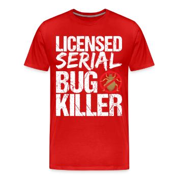 Schädlingsbekämpfung Kammerjäger - Männer Premium Bio T-Shirt - Rot - Vorne - Damien (186cm)