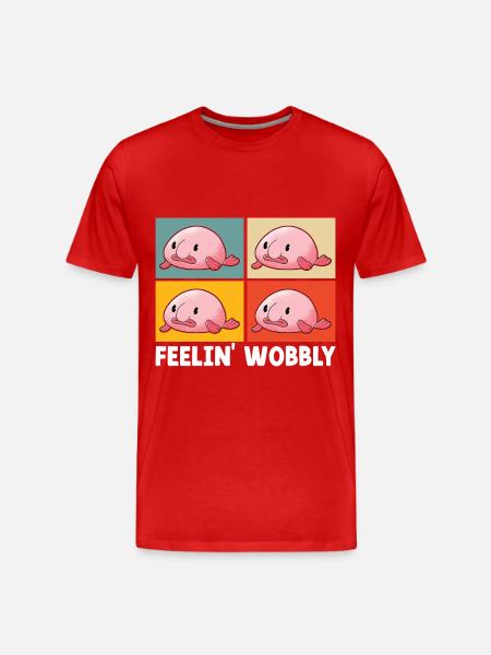 Süßer Blobfisch Hässlicher Fisch - Männer Premium Bio T-Shirt - Rot
