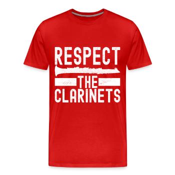 Klarinette Blasinstrument Klarinettenspieler - Männer Premium Bio T-Shirt - Rot - Vorne - Damien (186cm)