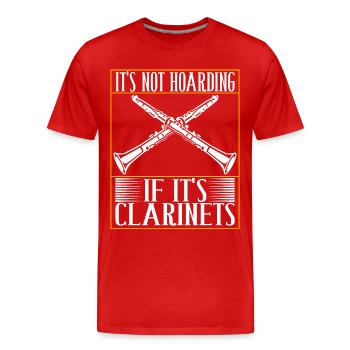 Klarinette Blasinstrument Klarinettenspieler - Männer Premium Bio T-Shirt - Rot - Vorne - Damien (186cm)