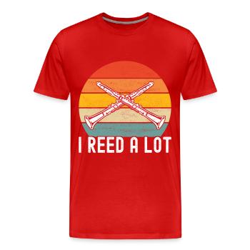 Clarinet Wind Instrument Clarinet player - Men's Premium Organic T-Shirt - red - Front - Damien (186cm)