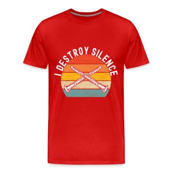 Klarinette Blasinstrument Klarinettenspieler - Männer Premium Bio T-Shirt - Rot - Vorne - Damien (186cm)