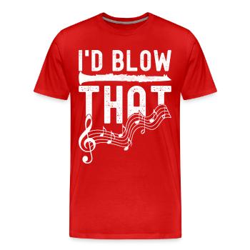 Klarinette Blasinstrument Klarinettenspieler - Männer Premium Bio T-Shirt - Rot - Vorne - Damien (186cm)