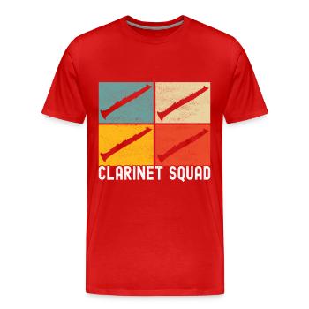 Klarinette Blasinstrument Klarinettenspieler - Männer Premium Bio T-Shirt - Rot - Vorne - Damien (186cm)