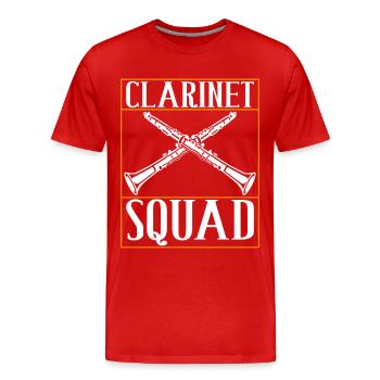 Clarinette Instrument à vent Clarinet - T-shirt bio Premium Homme - rouge - Devant - Damien (186cm)