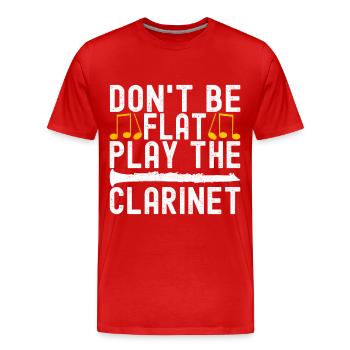 Clarinette Instrument à vent Clarinet - T-shirt bio Premium Homme - rouge - Devant - Damien (186cm)