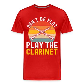 Clarinette Instrument à vent Clarinet - T-shirt bio Premium Homme - rouge - Devant - Damien (186cm)