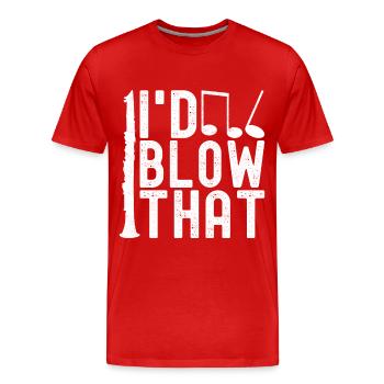 Clarinette Instrument à vent Clarinet - T-shirt bio Premium Homme - rouge - Devant - Damien (186cm)