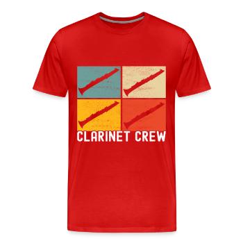 Klarinette Blasinstrument Klarinettenspieler - Männer Premium Bio T-Shirt - Rot - Vorne - Damien (186cm)