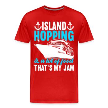 Kreuzfahrt Urlaub Kreuzfahrtschiff - Männer Premium Bio T-Shirt - Rot - Vorne - Damien (186cm)