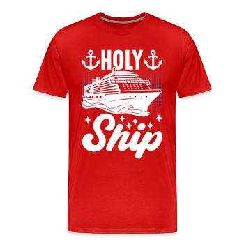 Kreuzfahrt Urlaub Kreuzfahrtschiff - Männer Premium Bio T-Shirt - Rot - Vorne - Damien (186cm)