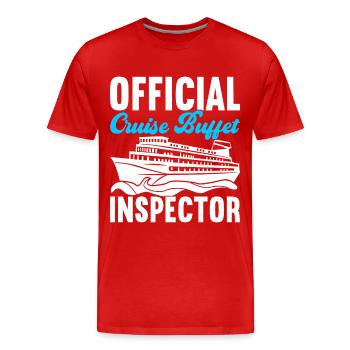 Kreuzfahrt Urlaub Kreuzfahrtschiff - Männer Premium Bio T-Shirt - Rot - Vorne - Damien (186cm)