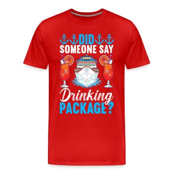 Kreuzfahrt Urlaub Kreuzfahrtschiff - Männer Premium Bio T-Shirt - Rot - Vorne - Damien (186cm)