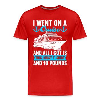 Kreuzfahrt Urlaub Kreuzfahrtschiff - Männer Premium Bio T-Shirt - Rot - Vorne - Damien (186cm)
