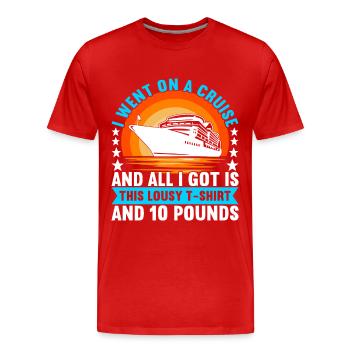 Kreuzfahrt Urlaub Kreuzfahrtschiff - Männer Premium Bio T-Shirt - Rot - Vorne - Damien (186cm)