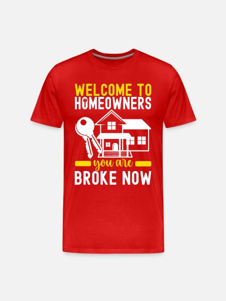 Homeowners Housewarming Party - Men's Premium Organic T-Shirt - red