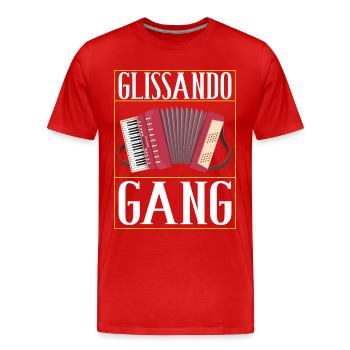 Accordion Instrument Accordion Player - Men's Premium Organic T-Shirt - red - Front - Damien (186cm)
