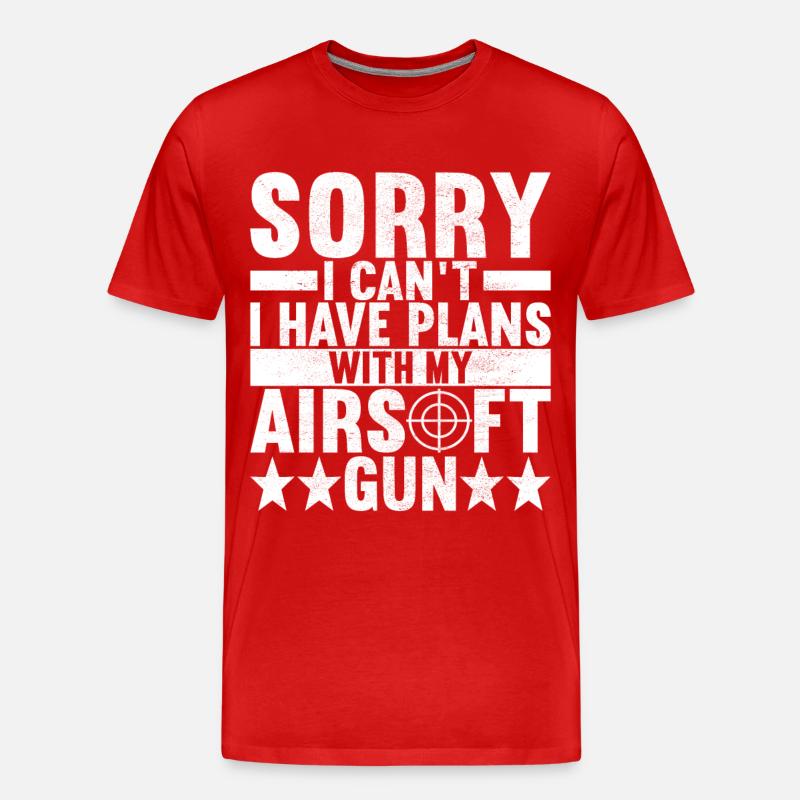 Airsoft Waffe Airsoft Hobby - Männer Premium Bio T-Shirt - Rot