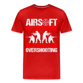 Pistolet Airsoft Airsoft Hobby - T-shirt bio Premium Homme - rouge - Devant - Damien (186cm)