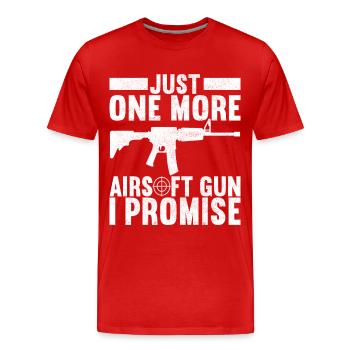 Pistolet Airsoft Airsoft Hobby - T-shirt bio Premium Homme - rouge - Devant - Damien (186cm)