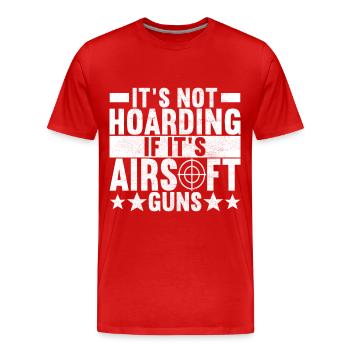 Pistolet Airsoft Airsoft Hobby - T-shirt bio Premium Homme - rouge - Devant - Damien (186cm)