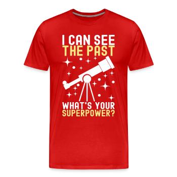 Atronome Astronomie - Männer Premium Bio T-Shirt - Rot - Vorne - Damien (186cm)