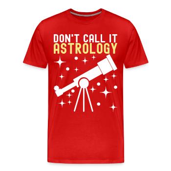 Atronome Astronomy - Men's Premium Organic T-Shirt - red - Front - Damien (186cm)