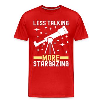 Atronome Astronomy - Men's Premium Organic T-Shirt - red - Front - Damien (186cm)