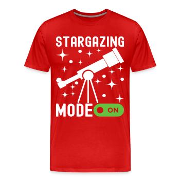 Atronome Astronomy - Men's Premium Organic T-Shirt - red - Front - Damien (186cm)
