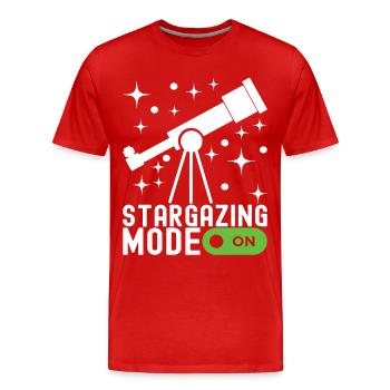 Atronome Astronomy - Men's Premium Organic T-Shirt - red - Front - Damien (186cm)