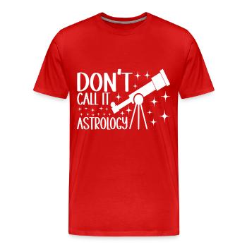 Astronomer Astronomy - Men's Premium Organic T-Shirt - red - Front - Damien (186cm)