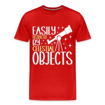 Astronomie astronome - T-shirt bio Premium Homme - rouge - Devant - Damien (186cm)