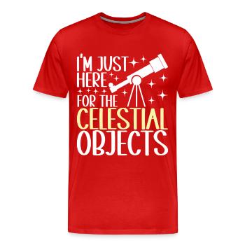 Astronomie astronome - T-shirt bio Premium Homme - rouge - Devant - Damien (186cm)