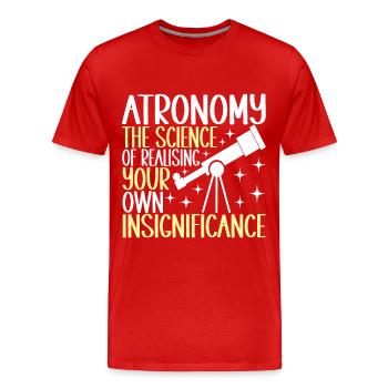 Astronomie astronome - T-shirt bio Premium Homme - rouge - Devant - Damien (186cm)