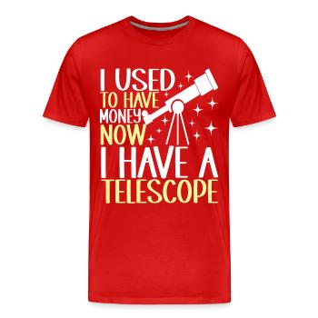 Astronomer Astronomy - Men's Premium Organic T-Shirt - red - Front - Damien (186cm)