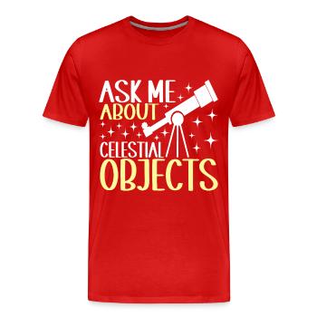 Astronomie astronome - T-shirt bio Premium Homme - rouge - Devant - Damien (186cm)