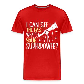 Astronomie astronome - T-shirt bio Premium Homme - rouge - Devant - Damien (186cm)