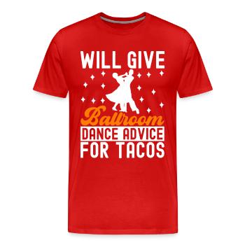 Danse de salon Danseurs de salon Danseurs de salon Danseurs de salon - T-shirt bio Premium Homme - rouge - Devant - Damien (186cm)