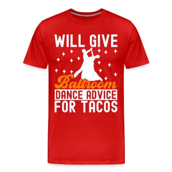 Danse de salon Danseurs de salon Danseurs de salon Danseurs de salon - T-shirt bio Premium Homme - rouge - Devant - Damien (186cm)