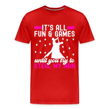 Danse de salon Danseurs de salon Danseurs de salon Danseurs de salon - T-shirt bio Premium Homme - rouge - Devant - Damien (186cm)