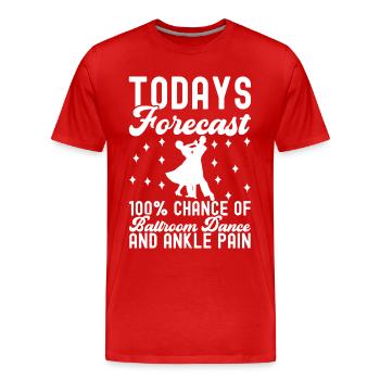 Danse de salon Danseuses de salon Danseuses de salon Danseuses de salon - T-shirt bio Premium Homme - rouge - Devant - Damien (186cm)