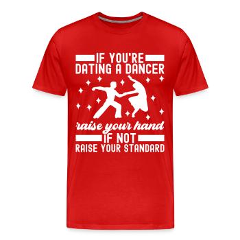 Ballsaal Tanz Ballsaaltänzer Gesellschaftstänzer - Männer Premium Bio T-Shirt - Rot - Vorne - Damien (186cm)