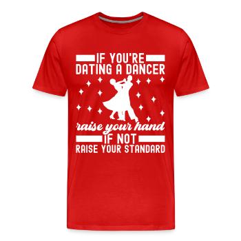 Danse de salon Danseuses de salon Danseuses de salon Danseuses de salon - T-shirt bio Premium Homme - rouge - Devant - Damien (186cm)