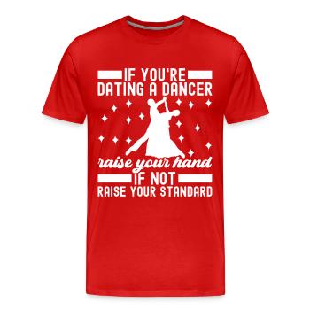 Danse de salon Danseuses de salon Danseuses de salon Danseuses de salon - T-shirt bio Premium Homme - rouge - Devant - Damien (186cm)