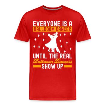 Danse de salon Danseuses de salon Danseuses de salon Danseuses de salon - T-shirt bio Premium Homme - rouge - Devant - Damien (186cm)