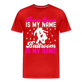 Danse de salon Danseuses de salon Danseuses de salon Danseuses de salon - T-shirt bio Premium Homme - rouge - Devant - Damien (186cm)