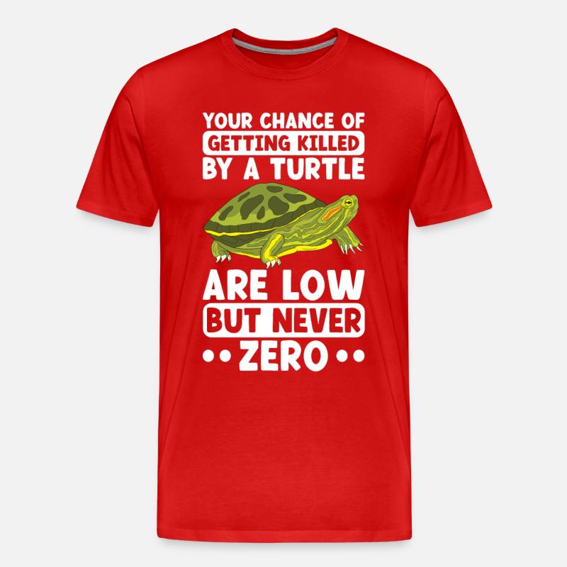 Turtle Red-eared Turtle - Men's Premium Organic T-Shirt - red