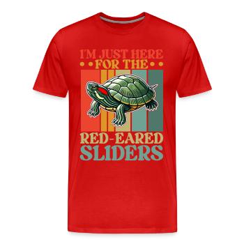 Turtle Red-eared Turtle - Men's Premium Organic T-Shirt - red - Front - Damien (186cm)