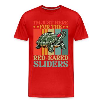 Turtle Red-eared Turtle - Men's Premium Organic T-Shirt - red - Front - Damien (186cm)