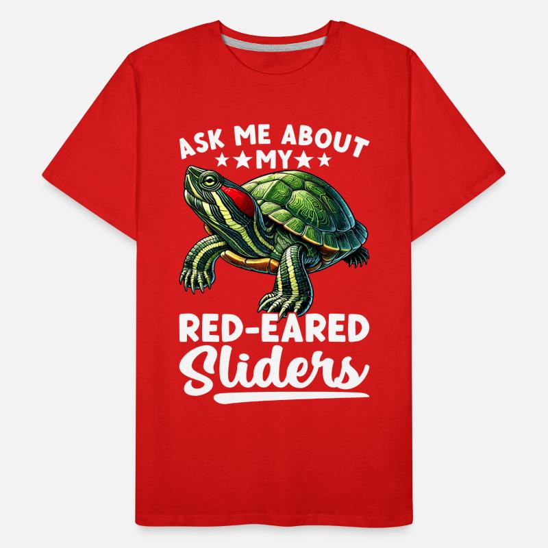 Turtle Red-eared Turtle Men's Premium Organic T-Shirt